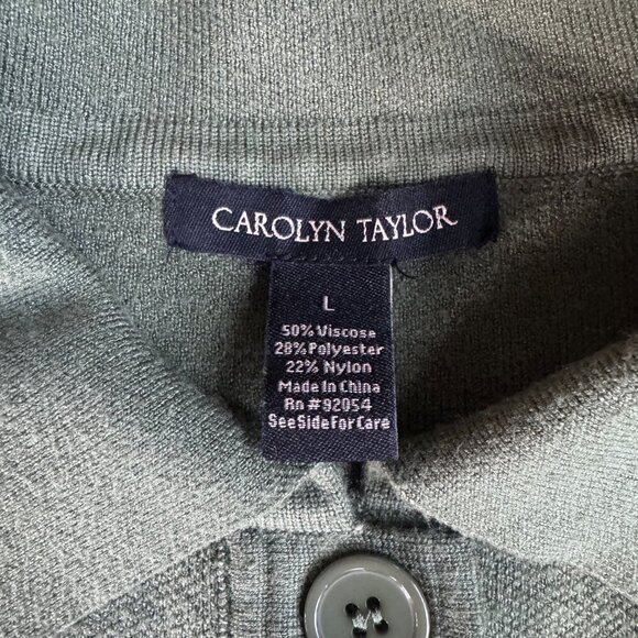 Carolyn Taylor Crop Button Up Jacket Large - Picture 3 of 4